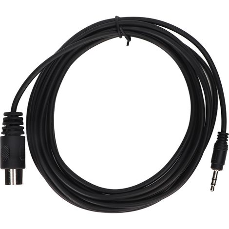 Câble audio DIN 5 broches mâle vers 3,5 mm mâle, anti-nœuds, signal clair, pour équipements audio, longueur 3 m (9,8 pieds). (1/4)