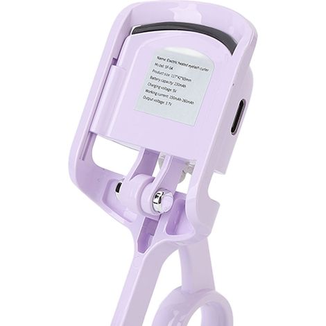Recourbe-cils chauffant professionnel 3 températures, électrique rechargeable, violet, pour cils naturels (1/5)