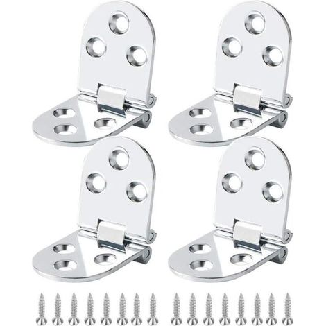 Ulisem Charnières en acier inoxydable, charnières de meubles en laiton pour tables pliantes, charnières de meubles, charnières d'armoire, charnières de table, charnières de table pliante, charnières a (1/4)