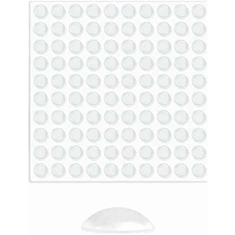 Butées de Protection en Caoutchouc,Transparente Pieds Adhésifs,Tampon Caoutchouc Autocollant 100PC, Anti Choc Bruit, Idéale pour Meubles Amortisseur Autoadhésifs Tampon pour Porte Tampon Meubles.- (1/5)