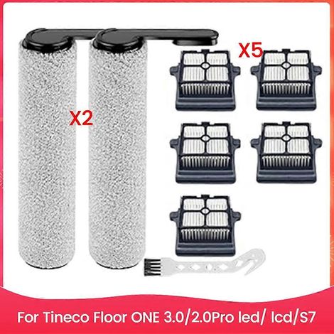 8 pièces brosse rouleau filtre HEPA Replacements pièces pour Tineco sol One S7 Flashdry aspirateur eau/poussière (1/5)