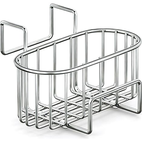 Porte-éponge pour évier de cuisine, plateau de vidange suspendu en acier inoxydable, caddie organisateur distributeur de savon, rangement argent (1/5)