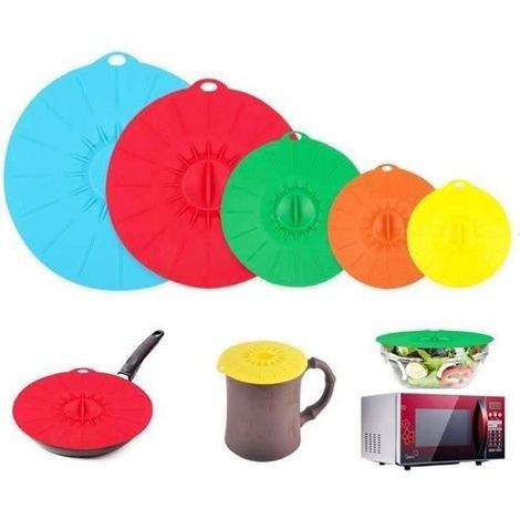 5 couvercles silicone pour aliments Bo20099 (1/4)