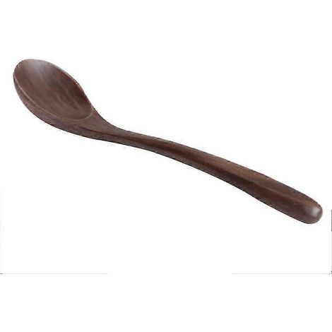 Cuillère à soupe en bois, spatule à riz - Cuillères de service pour buffet d'hôtel, noyer noir-D (1/5)