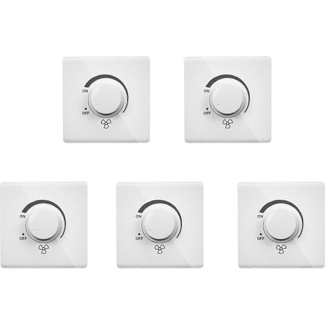 Variateur de vitesse progressif pour ventilateur de plafond 5X 86, interrupteur mural, 220 V, 10 A (1/5)
