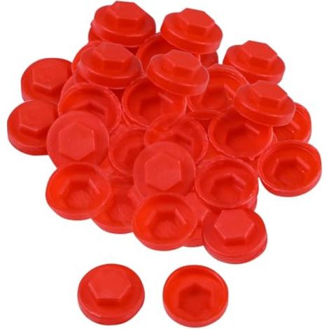 Lot de 800 capuchons de protection pour vis de toit, en plastique résistant aux intempéries et aux UV, rouge. (1/5)