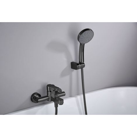Set da bagno con monocomando  Modello ROMA  Colore Nero Finitura opaca [ IMEX® ] (1/4)