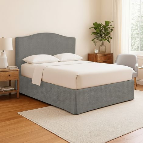 Letto Piazza e Mezza Runcorn, Sfoderabile, Contenitore Made in Italy, Grigio Cenere (1/5)