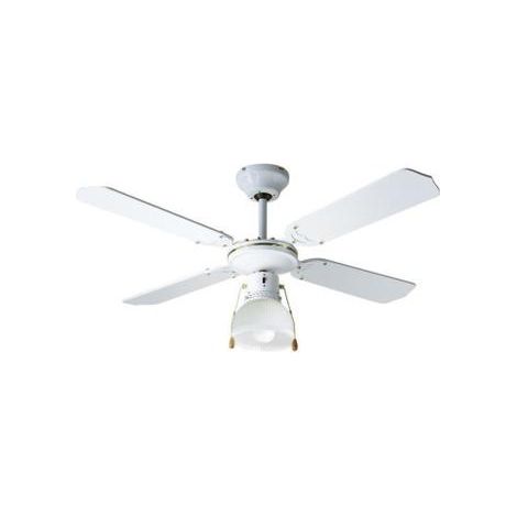 Perenz 7064B Ventilatore da Soffitto 4 Pale con Kit Luce Diametro 105 cm Colore Bianco (1/2)