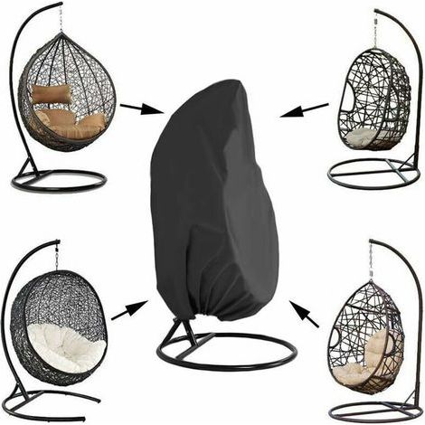 Ensemble de balançoire pour panier suspendu d'extérieur (simple noir 115190 cm) pour la protection des meubles d'intérieur et d'extérieur (1/3)