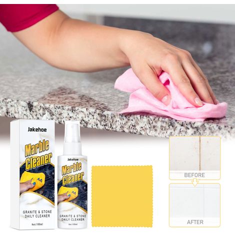 Marble cleaner for deep cleaning kitchen countertops, removing dirt and grease, waterproof and polishing -- 100ml + cloth -- BIEMMEDUE (1/5)