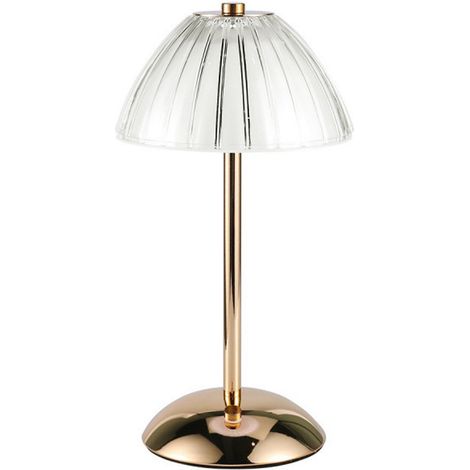 Lot de 2 Lampe de Table Sans Fil Rechargeable Moderne, Lampe de Chevet LED Tactile Dimmable, Lampe à Poser Doré Portable pour Intérieur y Extérieur, 3 Températures de Couleur [Classe énergétique A] (1/5)