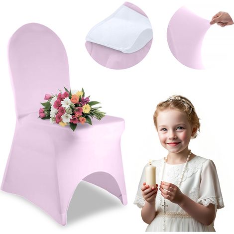 Elastischer PINK Premium Stuhlbezug