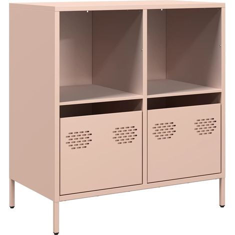 Maison La Vie - Buffet Salon Moderne - Meuble de rangement - rose 68x39x73,5 cm acier laminé à froid bu5017