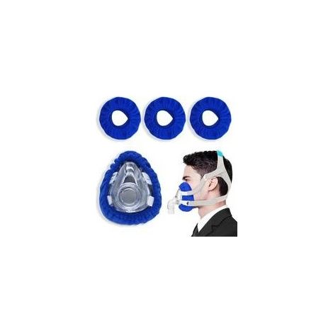 Lot de 3 Doublures De Masque Cpap Facial Réutilisables Housses de Masque Coussins Masque Pression Accessoires CPAP pour Réduire Les Fuites D'air Bruyantes, Réutilisables et Lavables (bleu) (1/4)