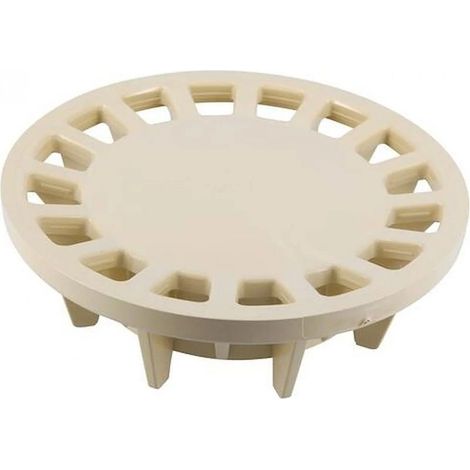 Nicoll – Grille pour siphon de cour 200x200 – Diamètre 180 mm – Hauteur 65 mm – Coloris sable – Pour drainage efficace - SC756S