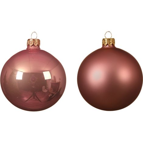 Palline in vetro per albero di natale Rosa velluto decorazione natalizia -24 Palline da Ø 2.5 (1/4)