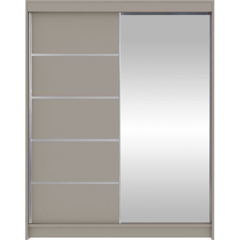 Armoire Closico Vastor III, Cachemire, 200x150x58cm, Portes d'armoire: Coulissantes, Nombre d'étagères: 5 (1/4)