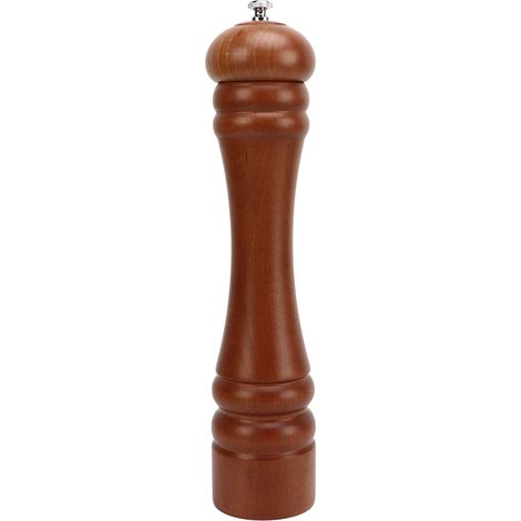 Moulin à poivre en bois rechargeable, noyau en acier inoxydable antirouille, moulin à sel et poivre manuel pour la cuisine et l'extérieur, 32 cm / 12,6 pouces