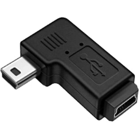 Adaptateur mini USB mâle vers femelle à 90 degrés, adapté aux appareils mobiles et aux caméras de surveillance. (1/5)