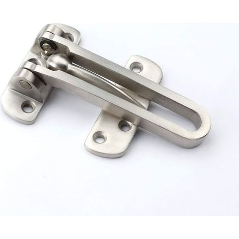 Verrou à pêne massif en acier inoxydable, protection renforcée pour porte, verrou anti-effraction à pêne tombant, cadenas de sécurité pour maison, appartement, hôtel, motel ou dortoir (1/5)