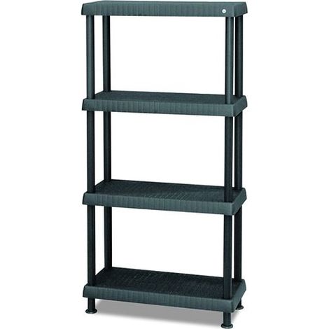 Scaffale in Polipropilene 5 Ripiani 90X40X170H cm colore Nero (1/2)