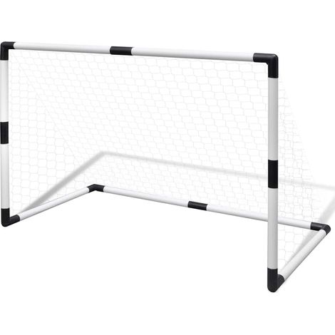 Set aus Mini-Fußballtor mit Netz für Kinder 2 Stück 91,5x48x61 cm