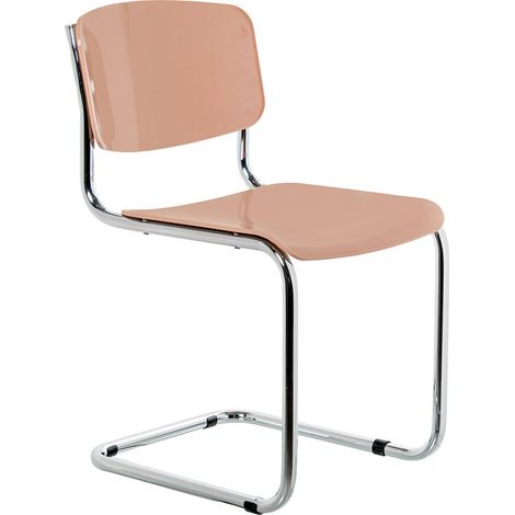 Chaise cuisine rose élégance métal pour intérieur chic - Rose pâle satiné (1/5)