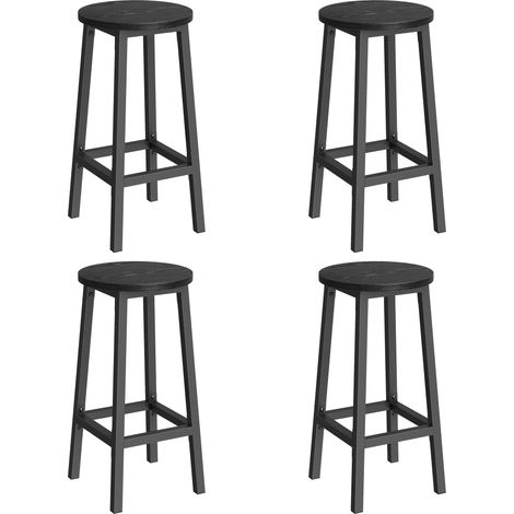 Tabourets de Bar, Lot de 4, Hauteur 65 cm, Cadre Métallique (1/5)