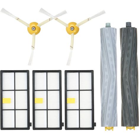 VURAHOME - Lot de 7 Kit d'Accessoires de Remplacement pour Irobot Roomba 800 & 900 Series 860 861 864 805 866 870 880 890 891 894 960 961 964 966 980 Aspirateur - Brosse Extracteur de Débris Sans Ench (1/5)