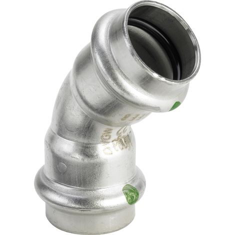 Viega Coude acier inoxydable 45° 22 mm argent