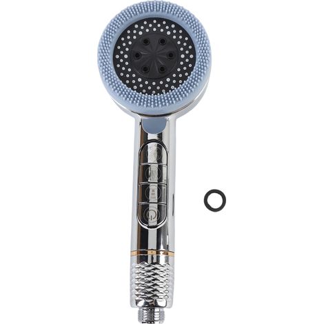 Pommeau de douche à pression augmentée, filtre intégré, plusieurs modes de jet, pommeau de douche à main pour la maison, couleur argent (1/5)