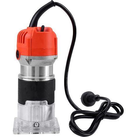 Defonceuse a Bois, Défonceuse à une main 220V Fraise à bois Avec base Routeur à bois électrique fraiseuse à bois pour affûtage électrique, gravure électromécanique 220 V 30000r/min (1/4)