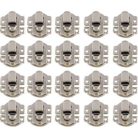Chiusure e chiavistelli in metallo argentato stile vintage – Confezione da 100 pezzi + 400 viti incluse per scatole, cassetti e bauli in stile retrò.