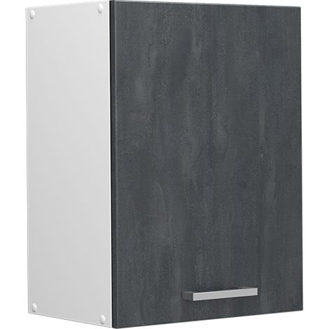 Pensile da cucina R-Line, Calcestruzzo nero, 45 cm, Vicco