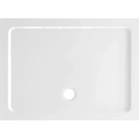 Piatto Doccia Quadrato in Resina 76x76x3 cm Ultrasottile Antiscivolo (1/4)