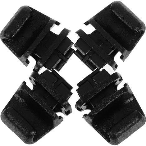 Crochet de Rideau de Porte 4pcs Plastique Noir pour Voiture et Pare-Soleil (1/5)
