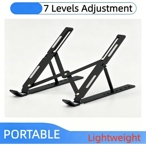 Laptopständer, Notebook-Tischhalterung, Tablet-Halterung, faltbar, 7 Winkel, robust (1/5)