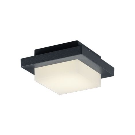 HONDO APPLIQUE / PLAFONIERA LED QUADRATA ANTRACITE CM.14X14CM 3000K-330LM-3,5W (1/3)
