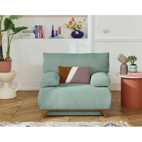 Cristal - fauteuil - convertible avec coffre - en velours texturé (1/5)