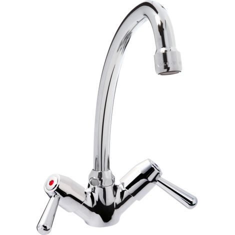Robinet mural - 2 leviers - Bec 230mm - MANU - Saro