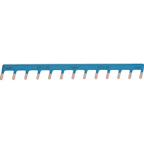 Hager KB163P Peine unipolar marrón 228 mm 63A