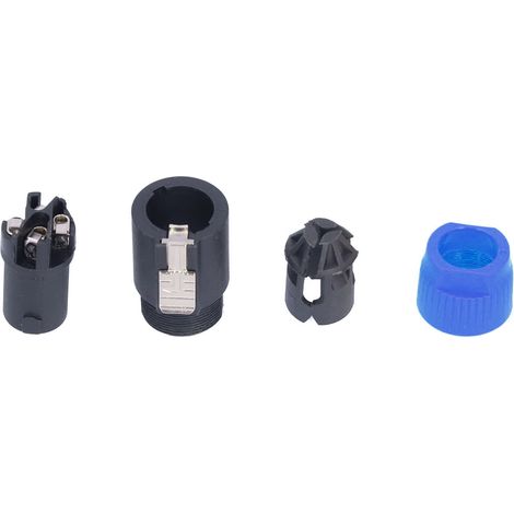 Connecteur de câble d'alimentation audio pour amplificateur à verrouillage par rotation, 4 broches et 4 haut-parleurs CNL4FC (bleu) (1/5)