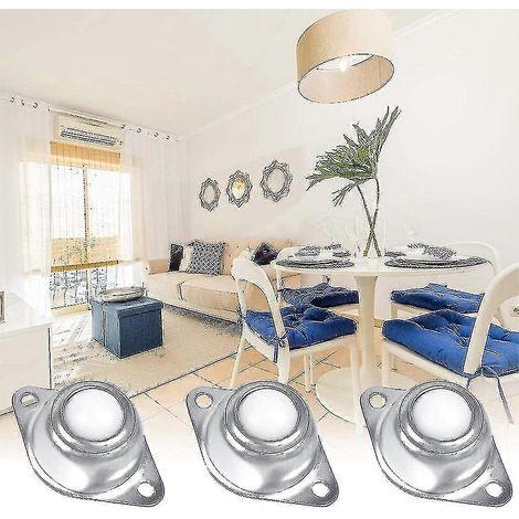Roulettes à billes compactes pour convoyeur robuste, lot de 4. (1/2)