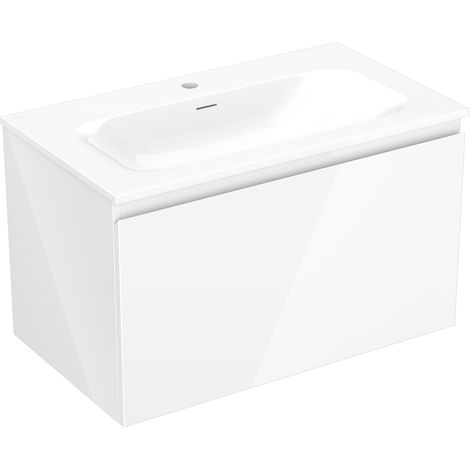Mexen Orio meuble de salle de bain 80 cm avec lavabo Vela, 1 tiroir, blanc brillant - 91A10-08047-1-BF00-W23M00 (1/5)