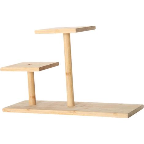 Support à étages pour petites plantes en pot, idéal pour un bureau, un balcon ou un espace de travail. (1/4)