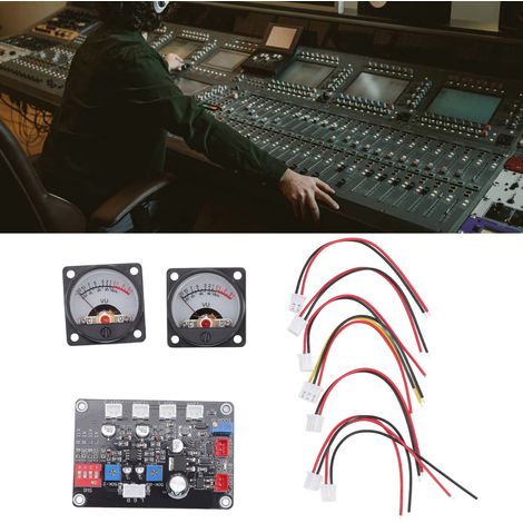 Professionelles VU-Meter für Verstärker und Studio [2 Stück mit Netzteil] 12V-18V (1/5)