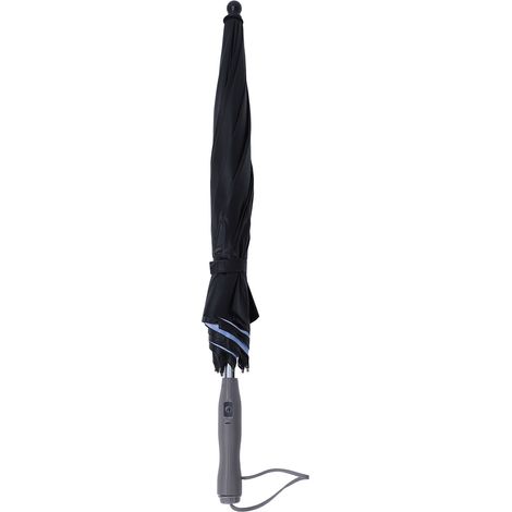 Ortviai Parasol solaire 8 baleines avec ventilateur intégré et pulvérisateur, rechargeable USB, protection UV 50+