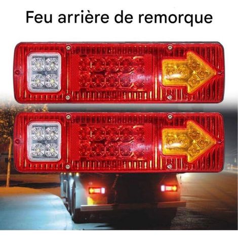 Feu Arrière Remorque - 19 LED - Étanche IP67 - 12 V - Pour Camion Caravane Camionnette - 2 Pièces (1/5)