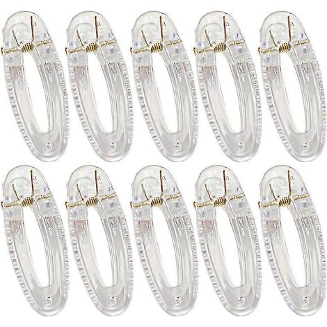 Lot de 10 pinces à cheveux acryliques transparentes, accessoires coiffure DIY, clips invisibles Style 2. (1/4)